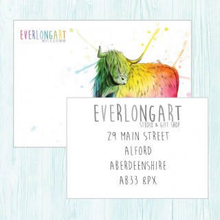 A4 White Linen Double Side Postcard product image