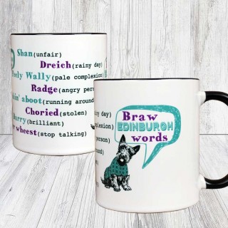 Braw E Words Black Handle Mug product image