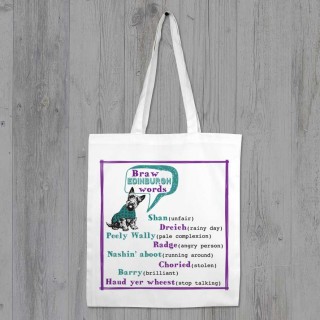 Braw Edinburgh Words White Shopper+Tag product image