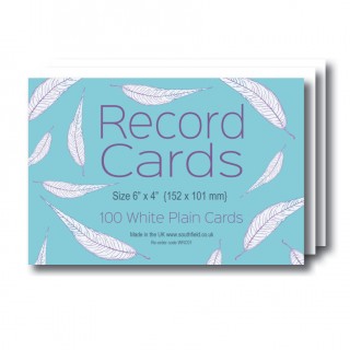 Plain White Record Cards 6x4 product image