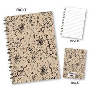 Floral Outline Wiro Notebook product image