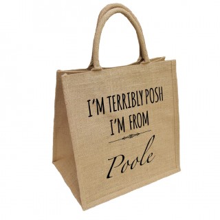 Terribly Posh Natural Jute Shopper+Tag product image