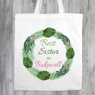 Best Relation Printed White Shopper (Green)+Tag product image