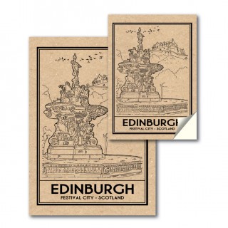 B/W Vintage Sketch Town A5 Eco Jotter product image