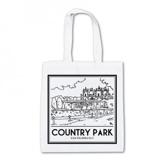 B/W Vintage Sketch Town Bag product image