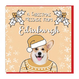 Personalise- Textured Pastel Corgi Card product image