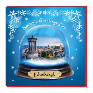 Personalise- Snowglobe Xmas Card product image