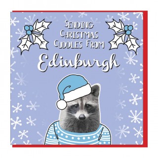 Personalise-Textured Pastel Racoon Card product image