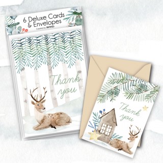 Deluxe Winter Watercolor Thank you's (6) product image
