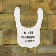 I'M FAE Printed Baby Bib + Tag