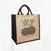 Balls Knitting Jute Bag