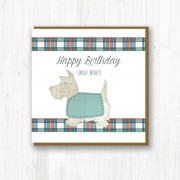 Textured Westie Card