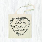 My Heart Belongs Cotton Shopper+Tag