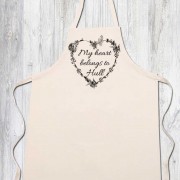 My Heart Belongs Apron+Tag