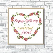 Textured Birthday Wonderful Friend