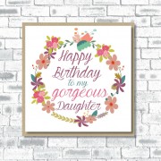Textured Birthday Gorgeous Daughter
