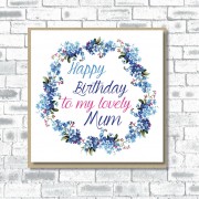 Textured Birthday Lovely Mum