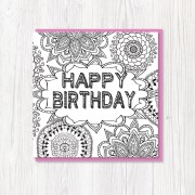 Colour-In Birthday Card 1