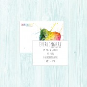 A6 White Linen Double Side Postcard
