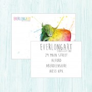 A5 White Linen Double Side Postcard