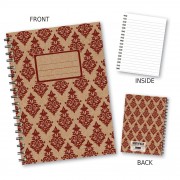 MaroonPatterned Wiro Notebook