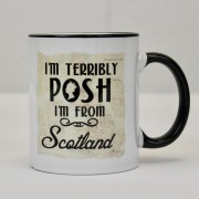 Queen Posh Black Handled Mug