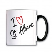 In My Heart  Black Handled Mug