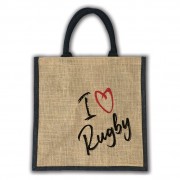 I Heart Black Handle Jute