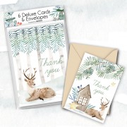 Deluxe Winter Watercolor Thank you's (6)